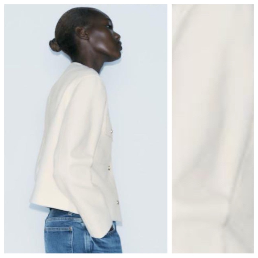 NWT Zara Cream Soft Cardigan/Jacket. Size M. - Picture 3 of 9